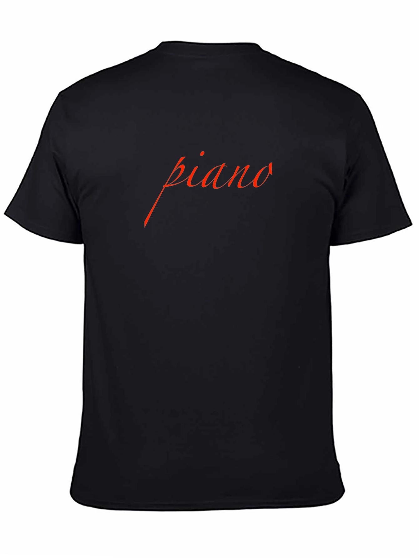 Piano Red Text T-Shirt