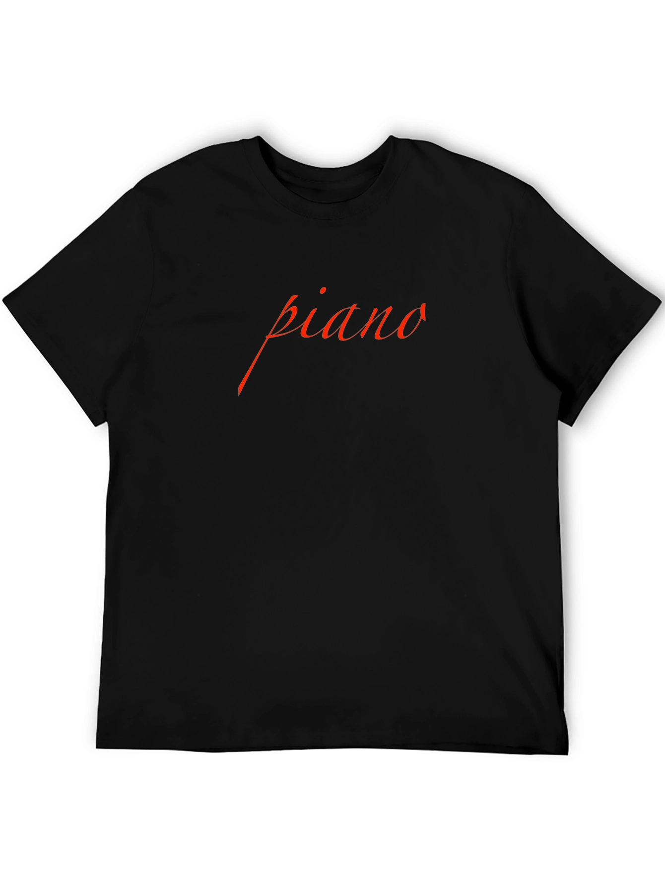 Piano Red Text T-Shirt