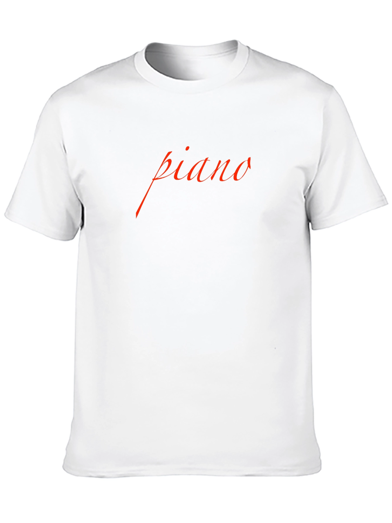 Piano Red Text T-Shirt