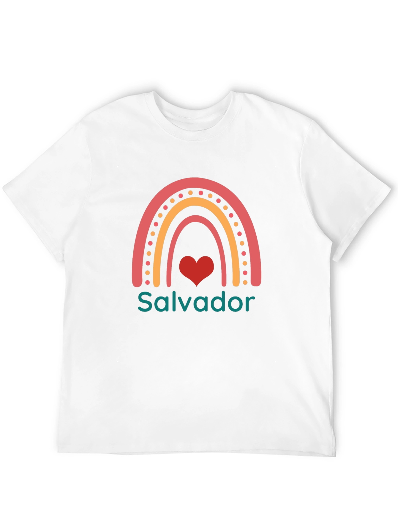 Salvador Rainbow Heart T-Shirt - Black Casual Tee