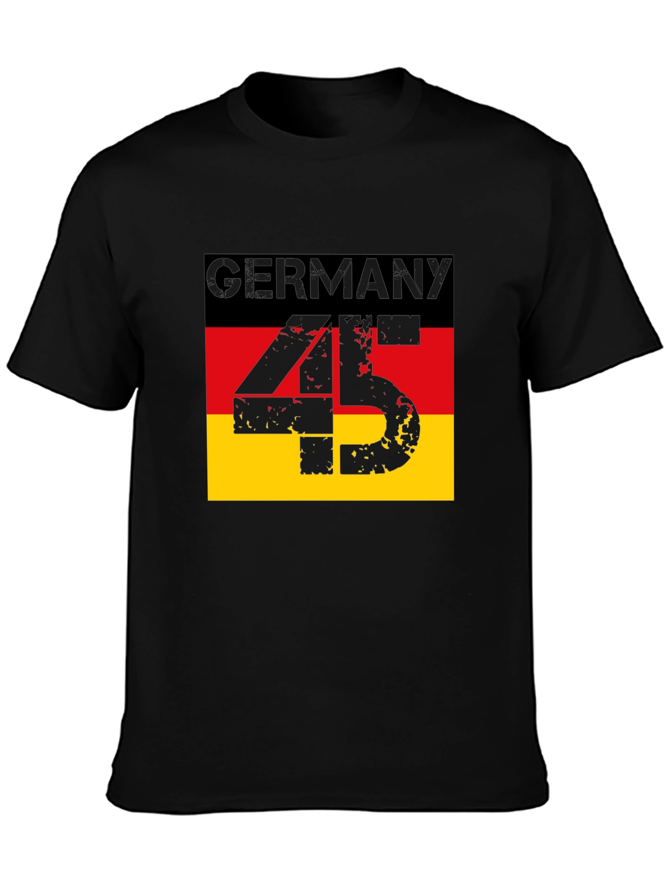 Germany Flag T-Shirt - Distressed 45 Design