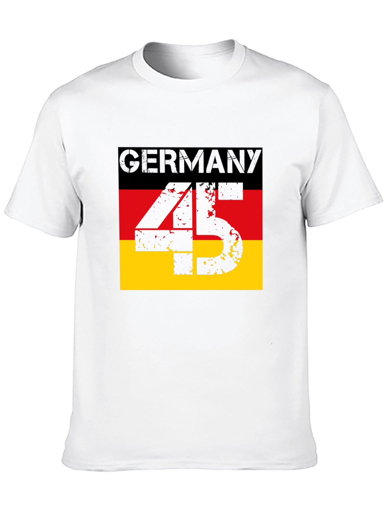 Germany Flag T-Shirt - Distressed 45 Design