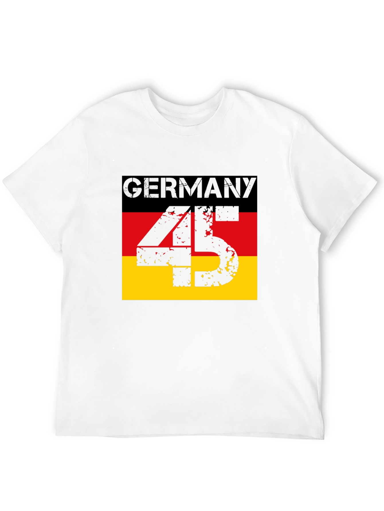 Germany Flag T-Shirt - Distressed 45 Design