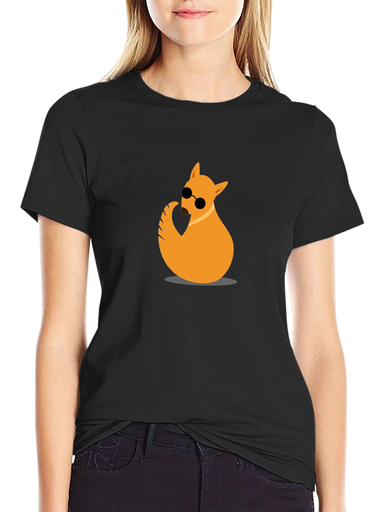 Cool Cat Tee - Black Cotton Graphic T-Shirt