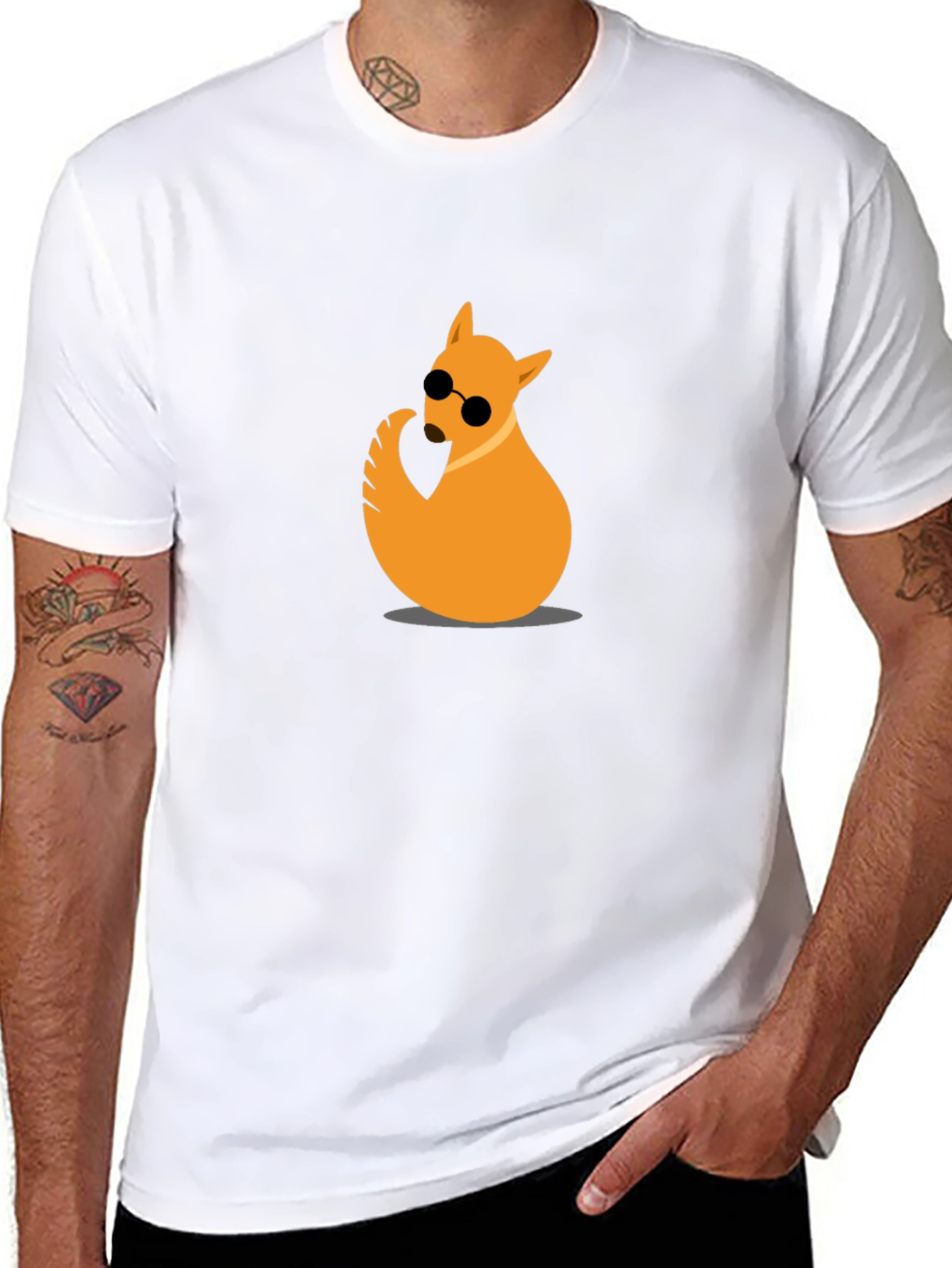 Cool Cat Tee - Black Cotton Graphic T-Shirt