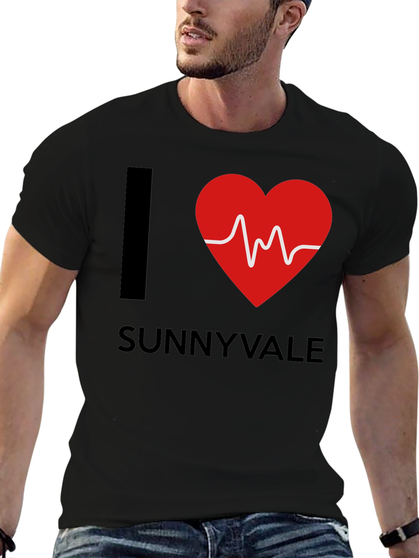 I Heart Sunnyvale Graphic T-Shirt - Trendy Casual Tee