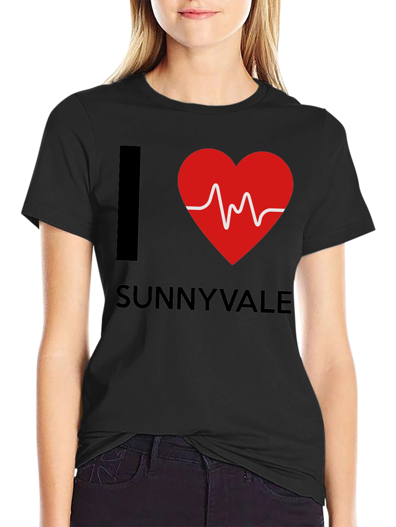 I Heart Sunnyvale Graphic T-Shirt - Trendy Casual Tee