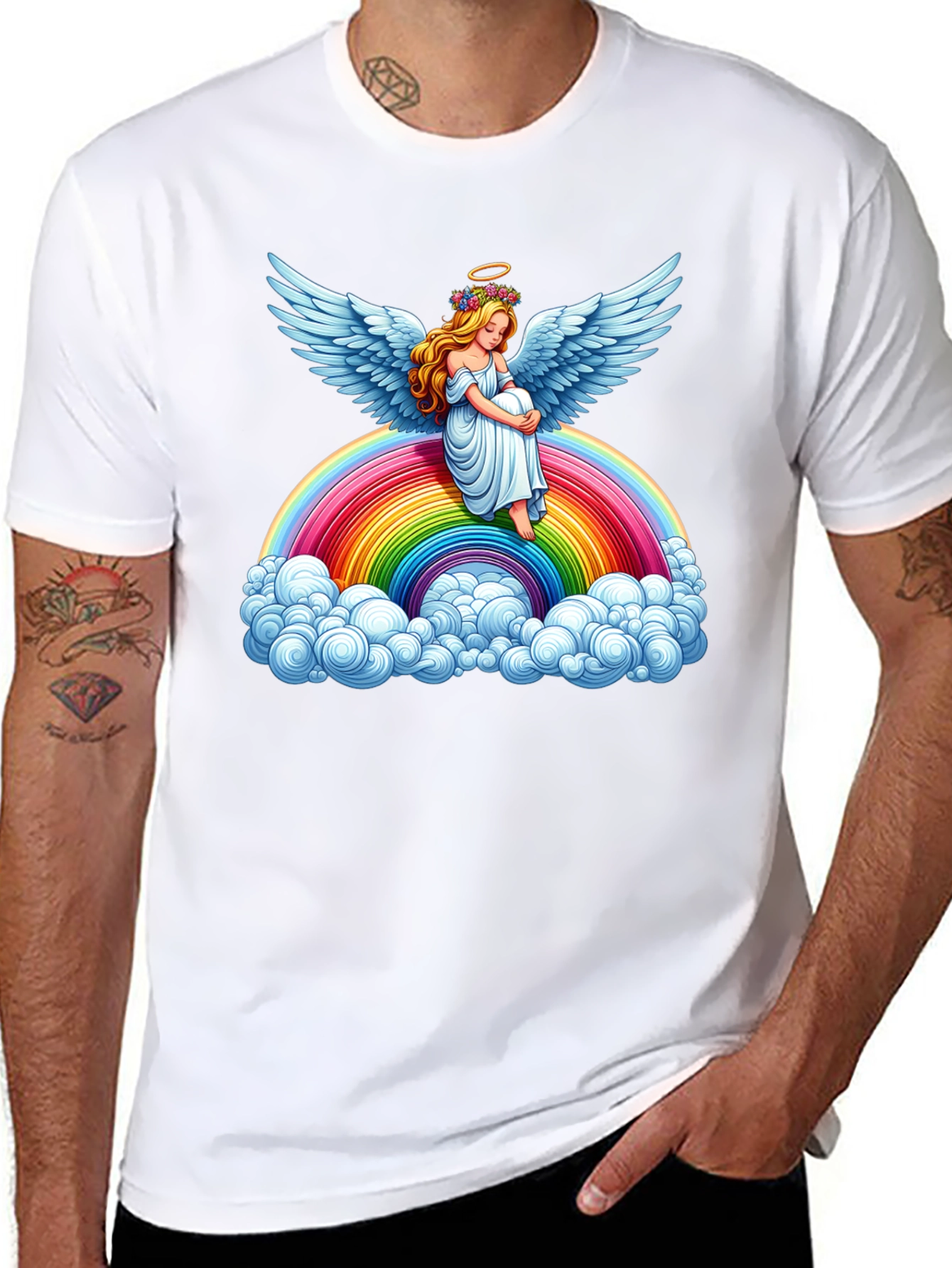 Rainbow Angel Graphic Tee