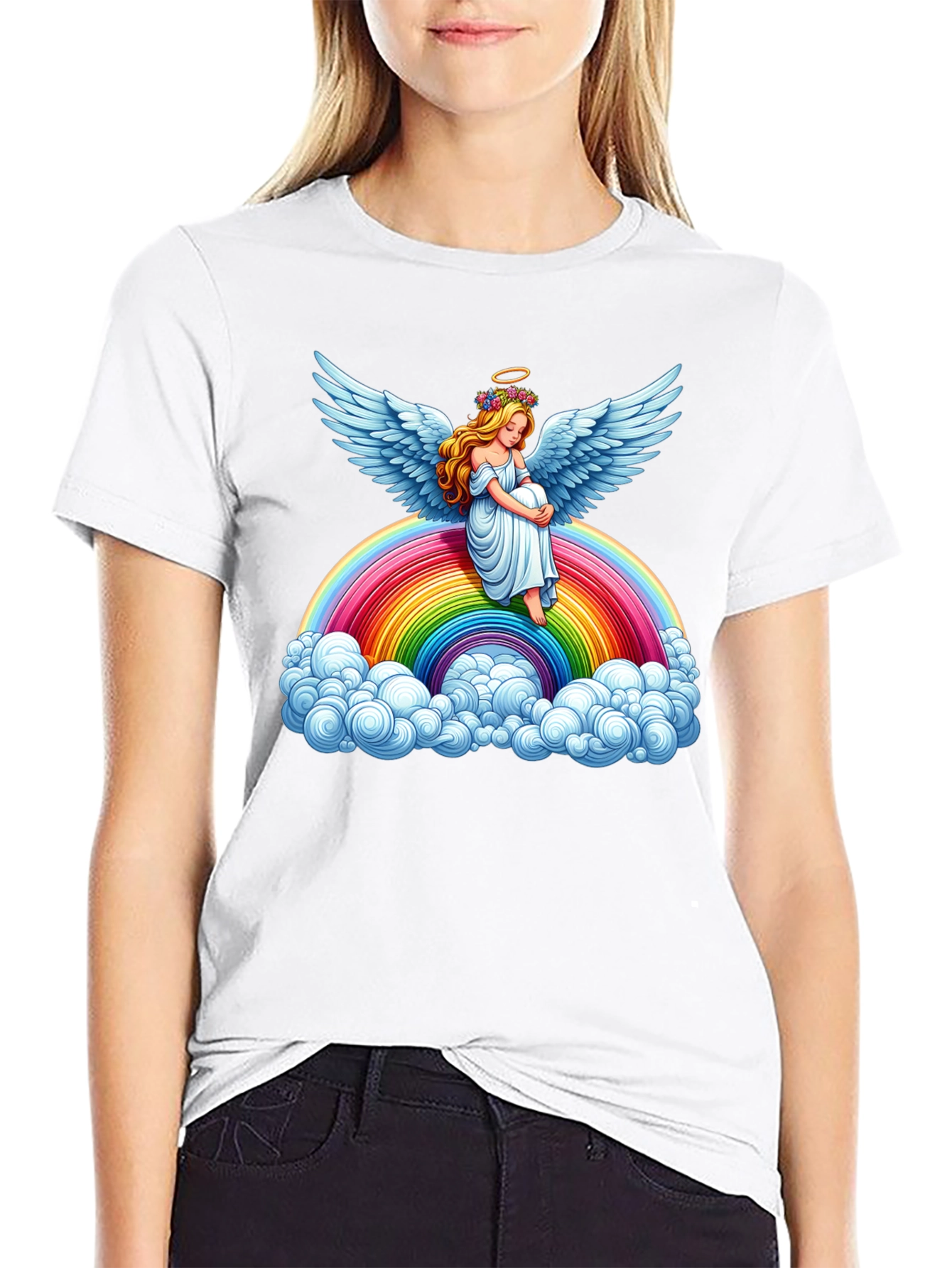 Rainbow Angel Graphic Tee