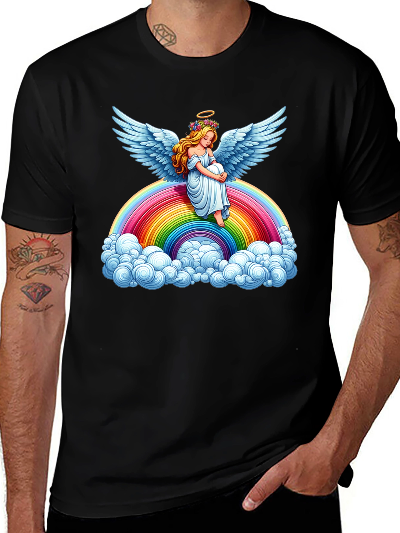 Rainbow Angel Graphic Tee