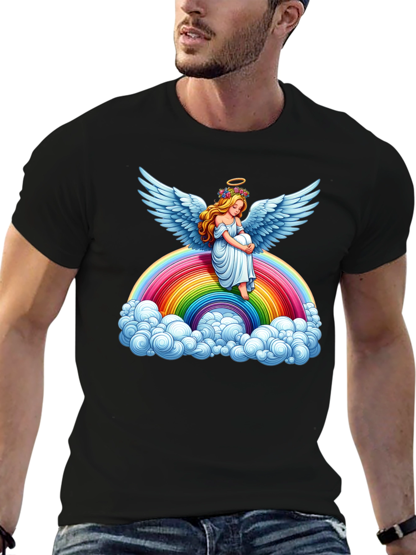 Rainbow Angel Graphic Tee