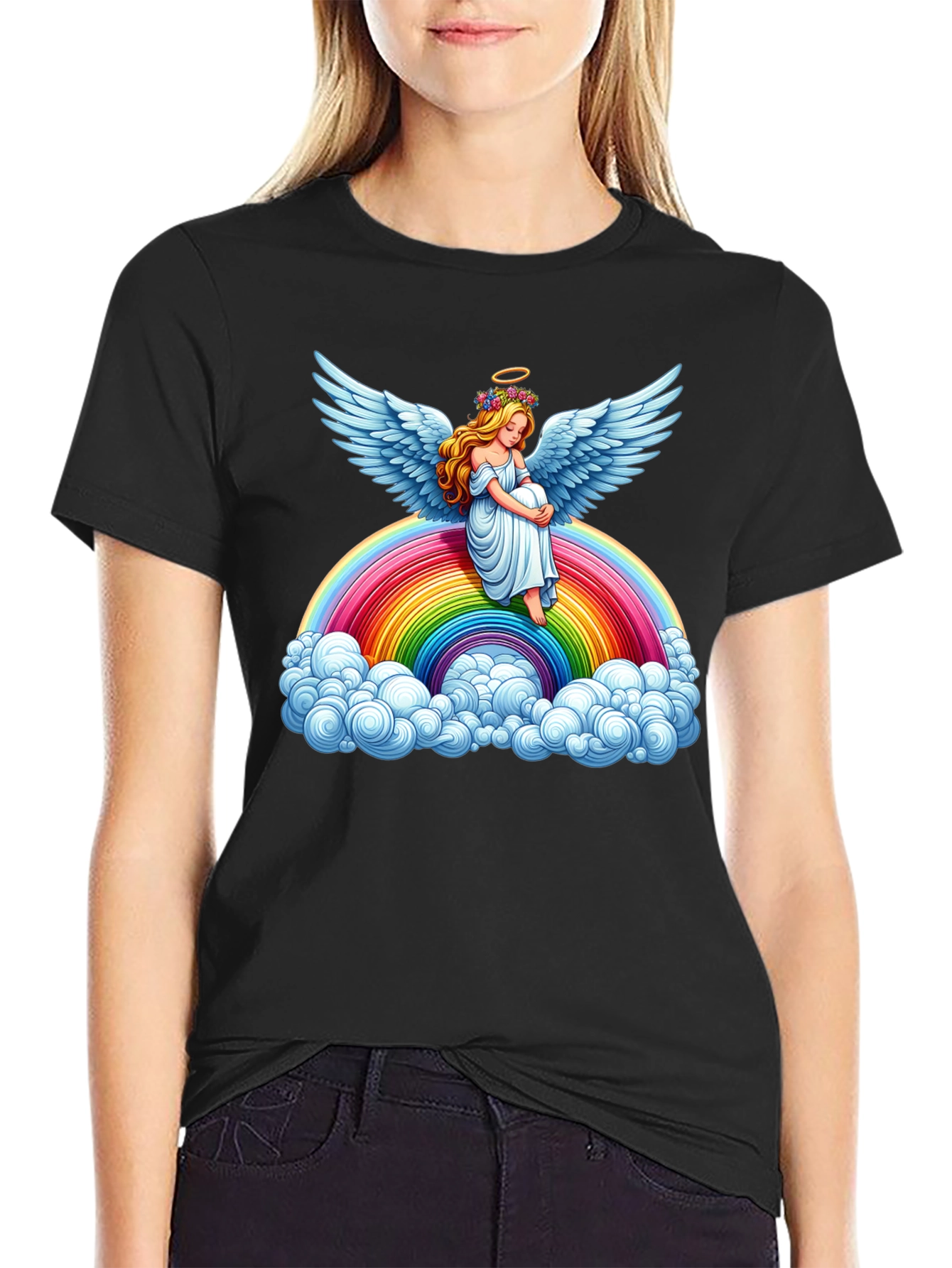 Rainbow Angel Graphic Tee