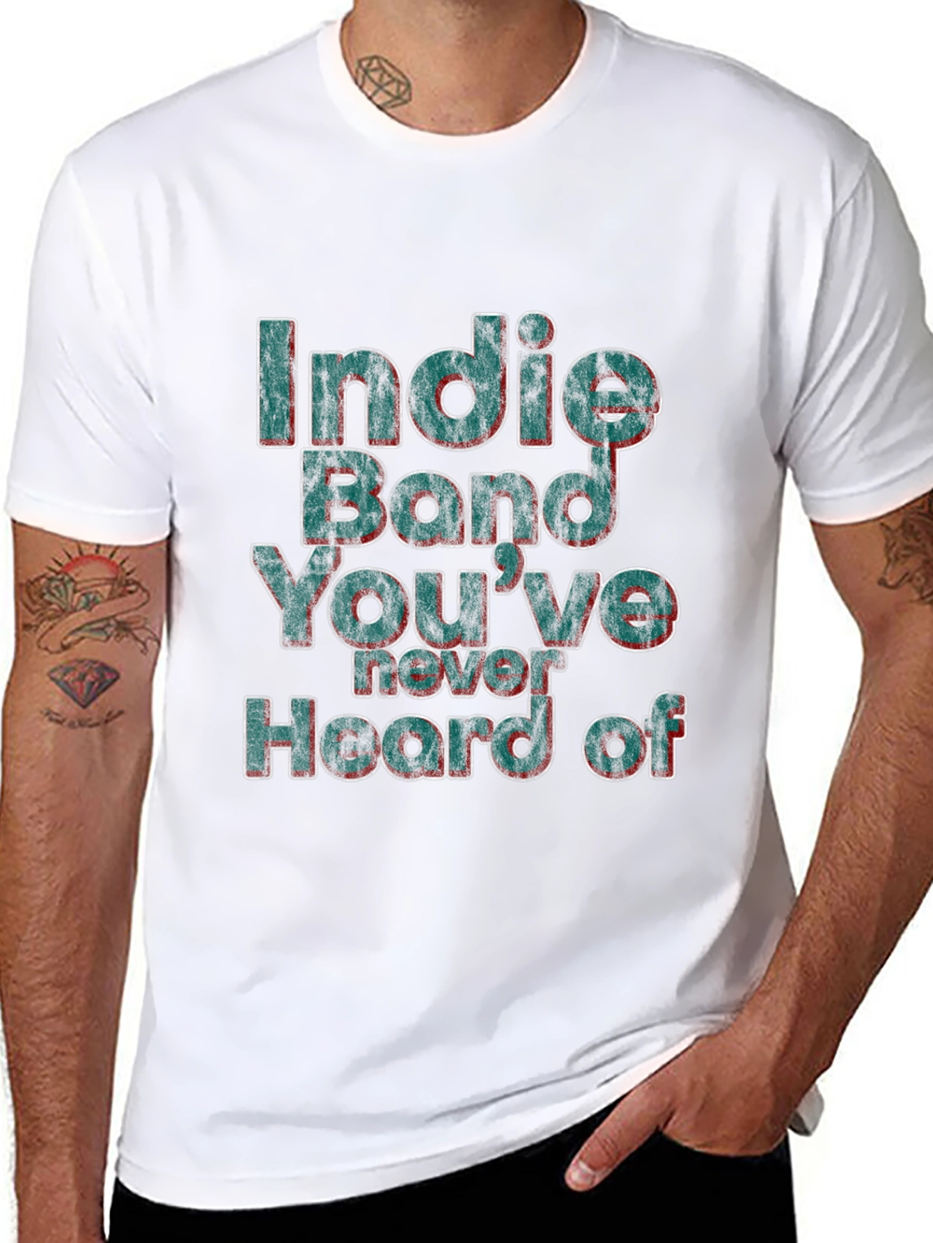 Indie Band T-Shirt - Distressed Funny Novelty Tee