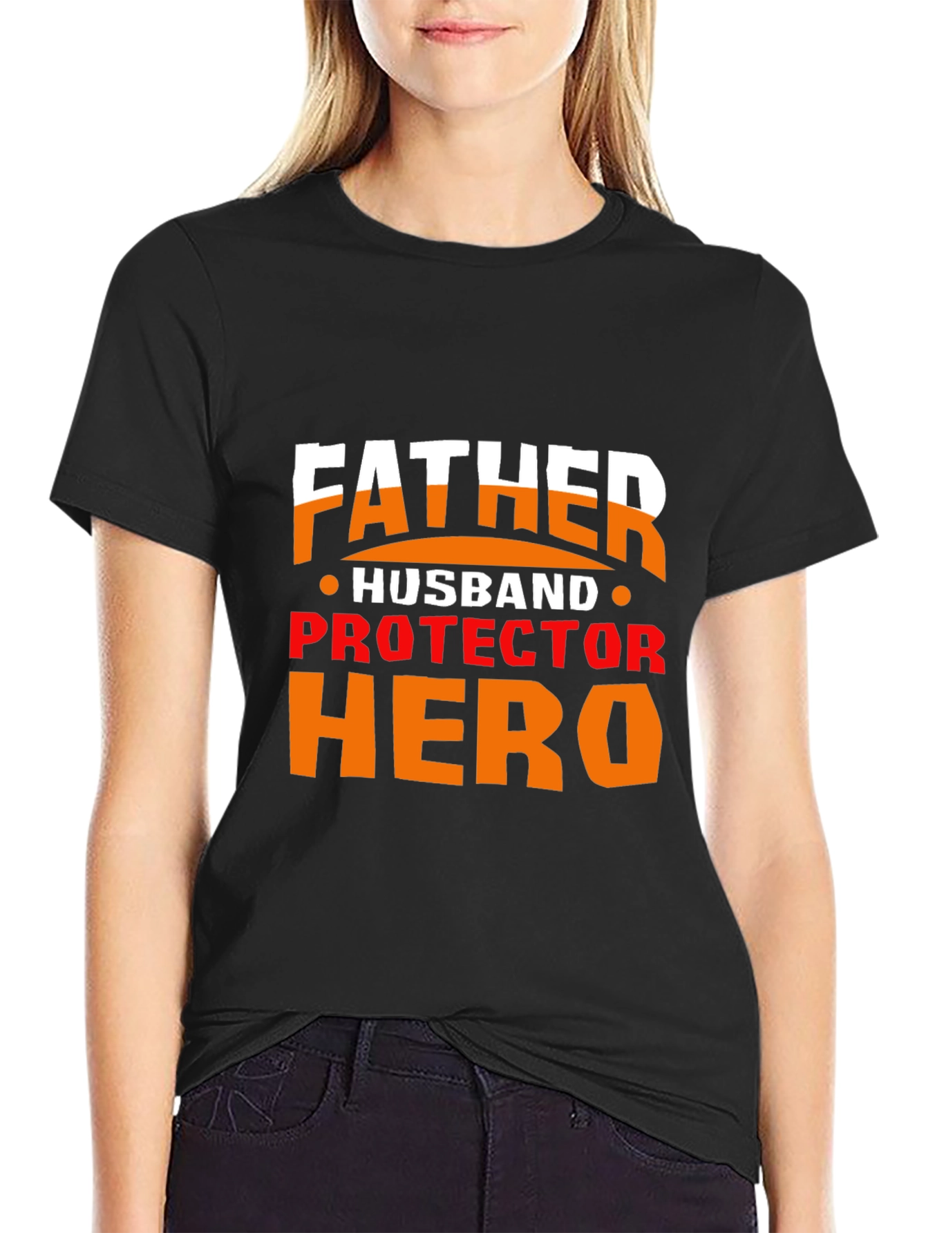 Father Husband Protector Hero Graphic Tee
