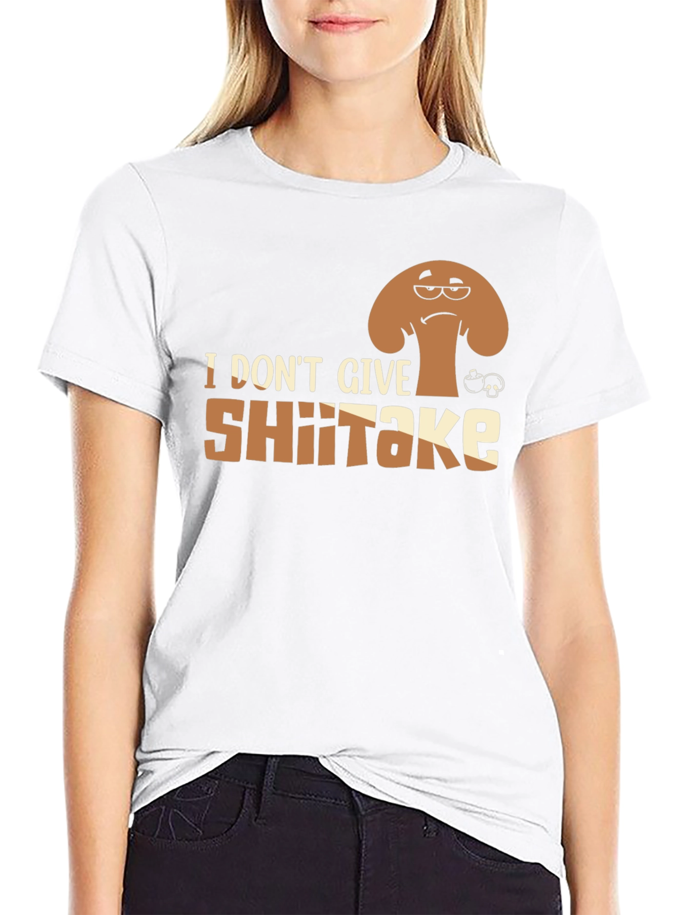 I Dont Give Shiitake T-Shirt - Funny Mushroom Tee