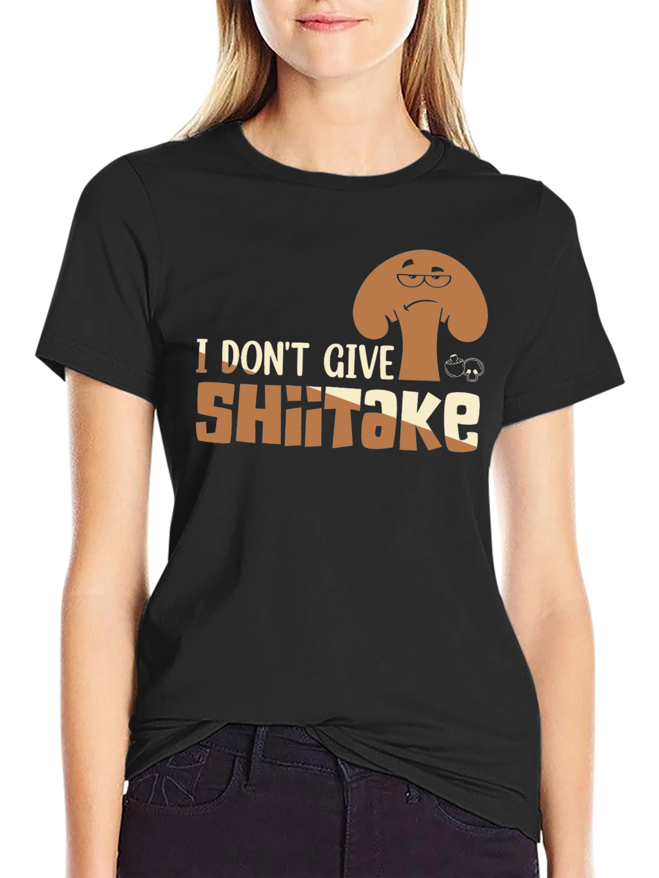 I Dont Give Shiitake T-Shirt - Funny Mushroom Tee