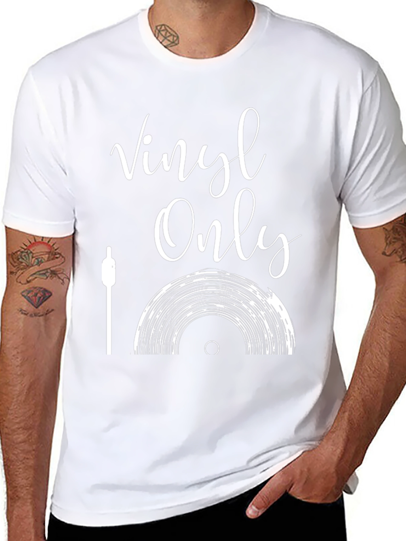 Vinyl Only Graphic Tee - Music Lover T-Shirt