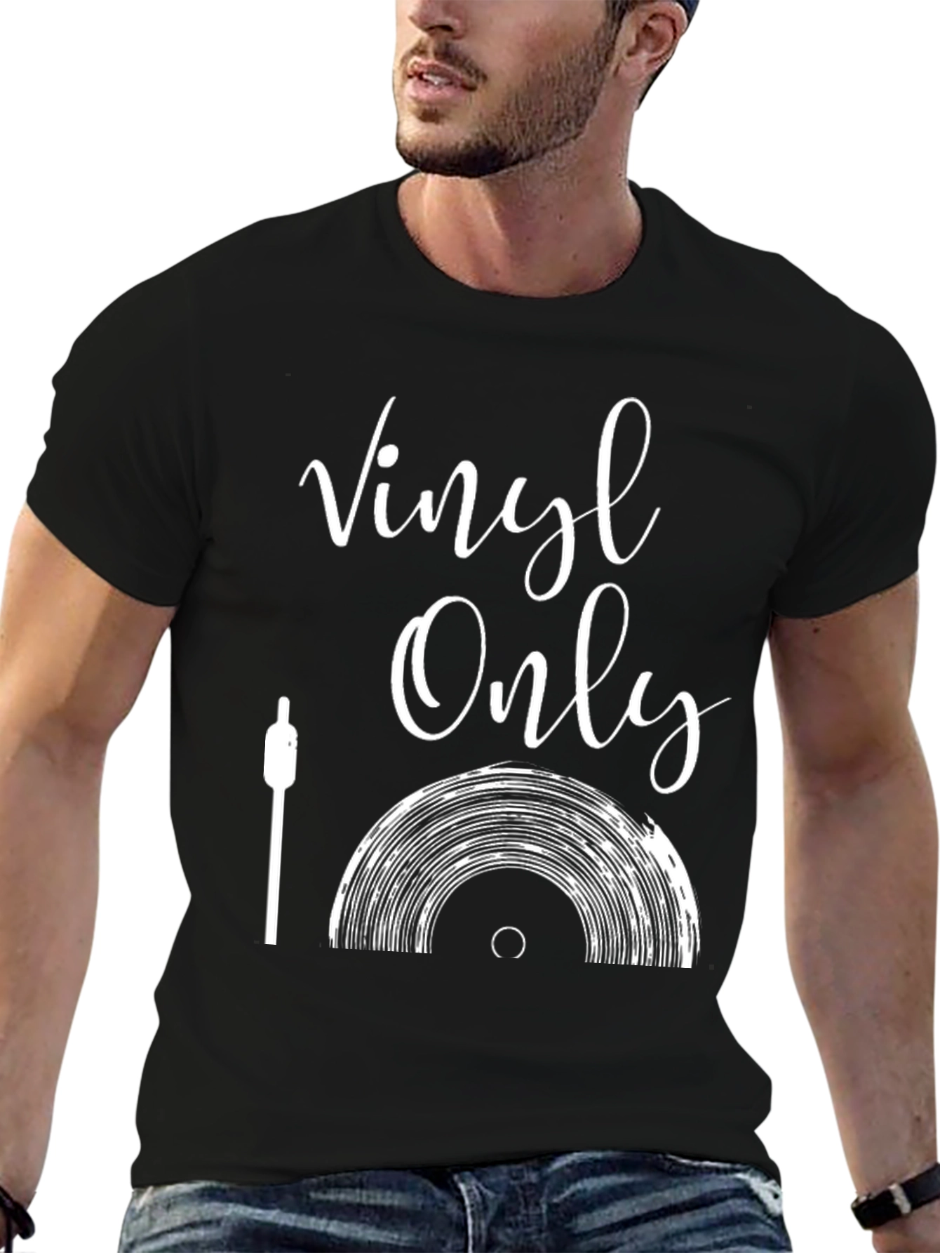 Vinyl Only Graphic Tee - Music Lover T-Shirt