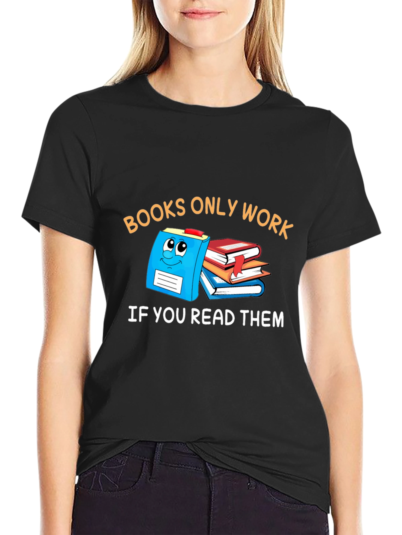 Books Only Work T-Shirt Funny Reader Tee