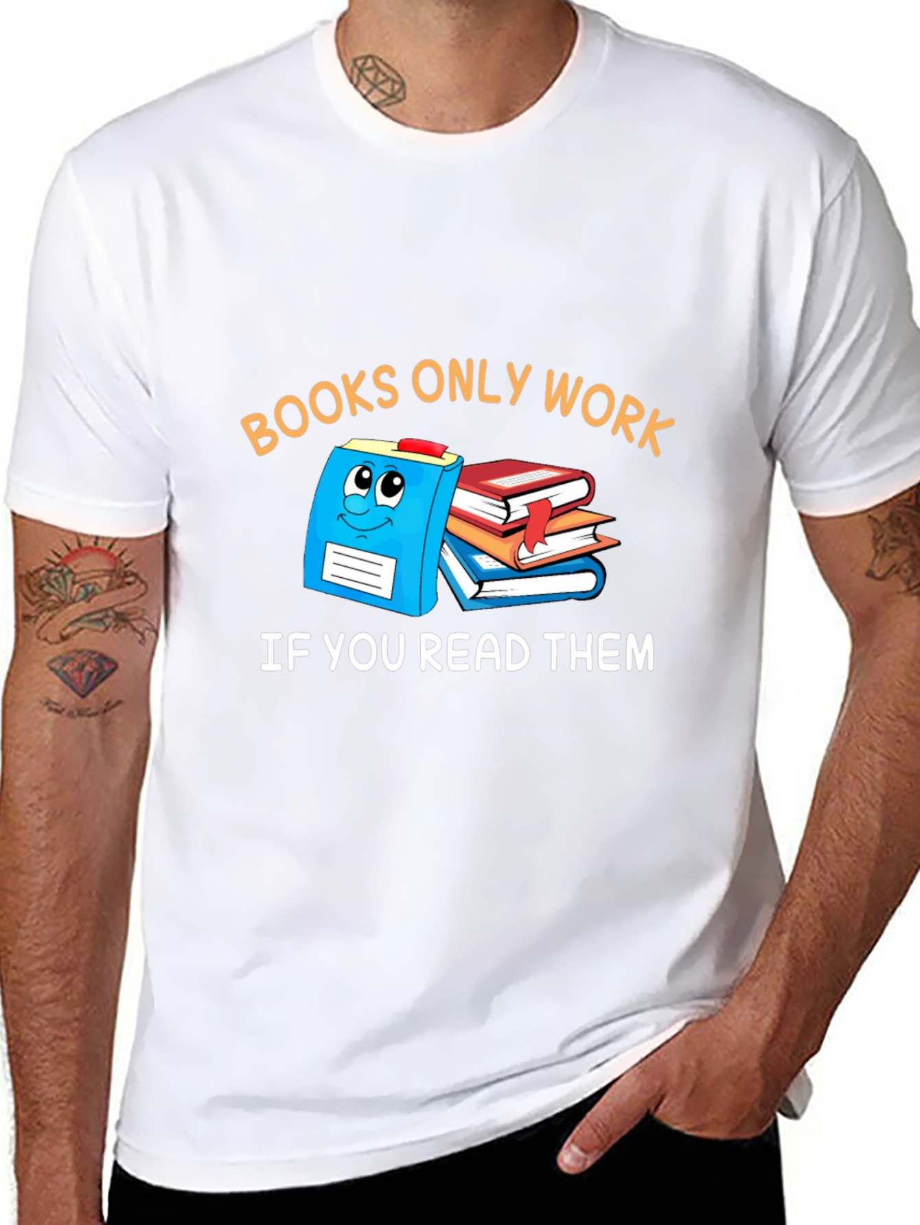 Books Only Work T-Shirt Funny Reader Tee