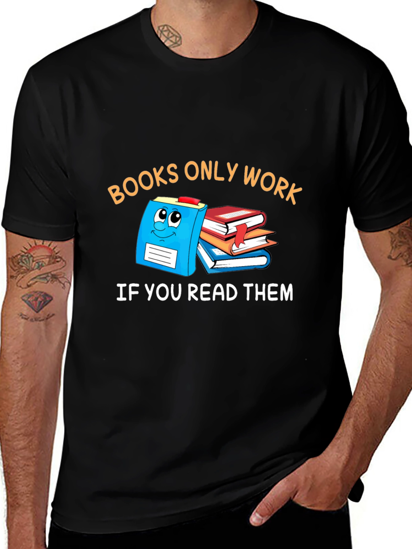 Books Only Work T-Shirt Funny Reader Tee