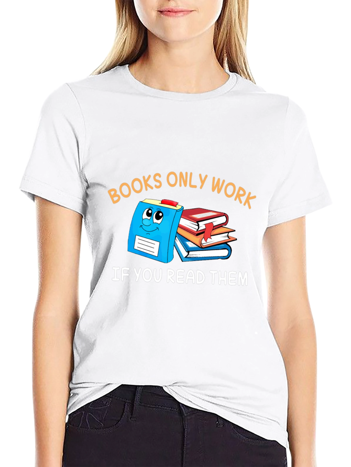Books Only Work T-Shirt Funny Reader Tee