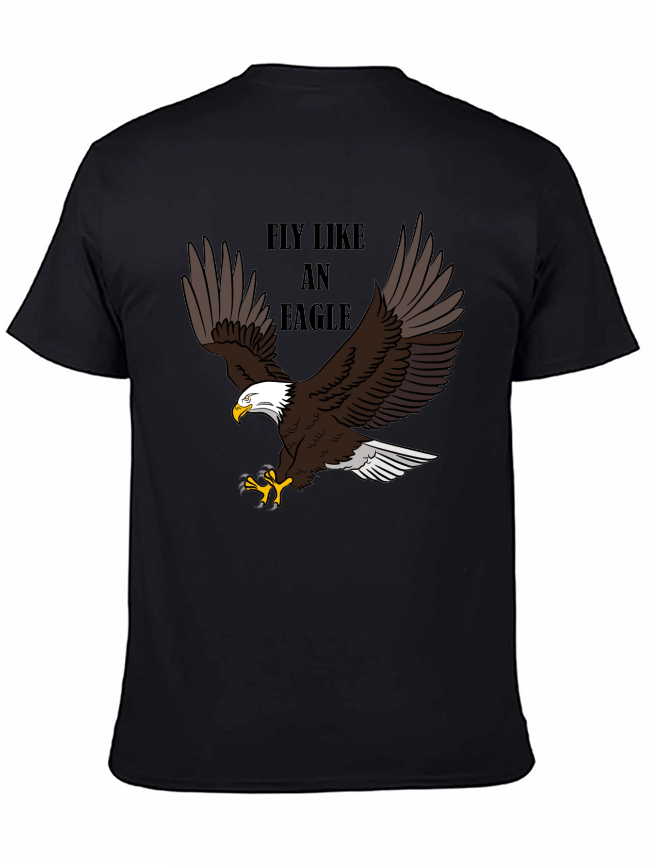 Fly Like An Eagle Graphic Tee - Black