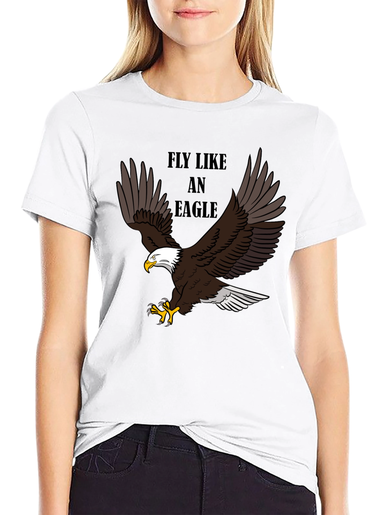 Fly Like An Eagle Graphic Tee - Black