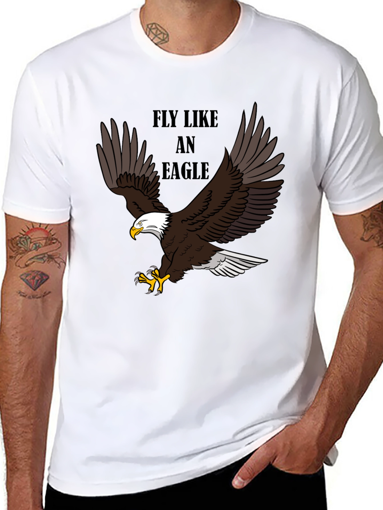 Fly Like An Eagle Graphic Tee - Black