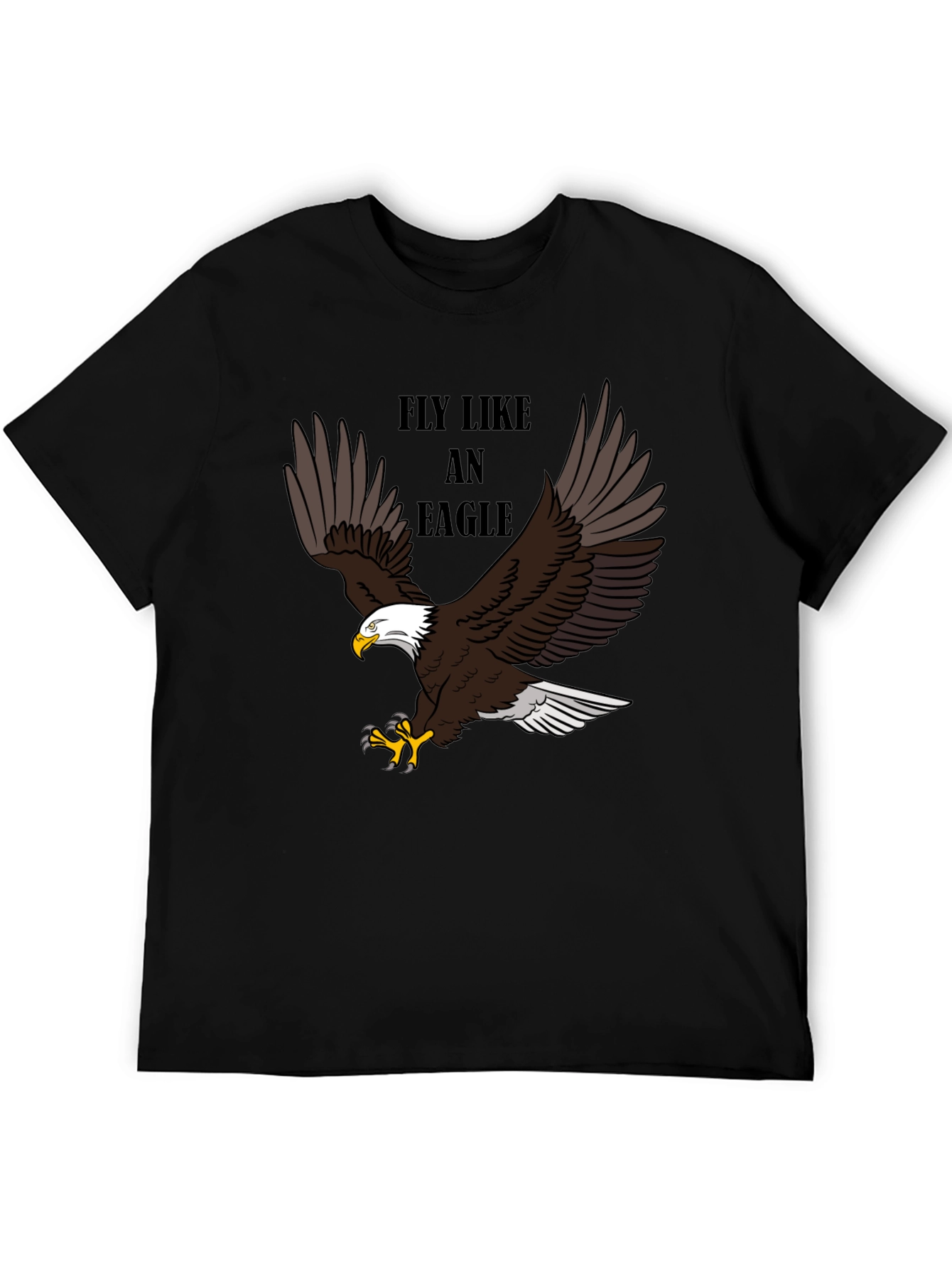 Fly Like An Eagle Graphic Tee - Black