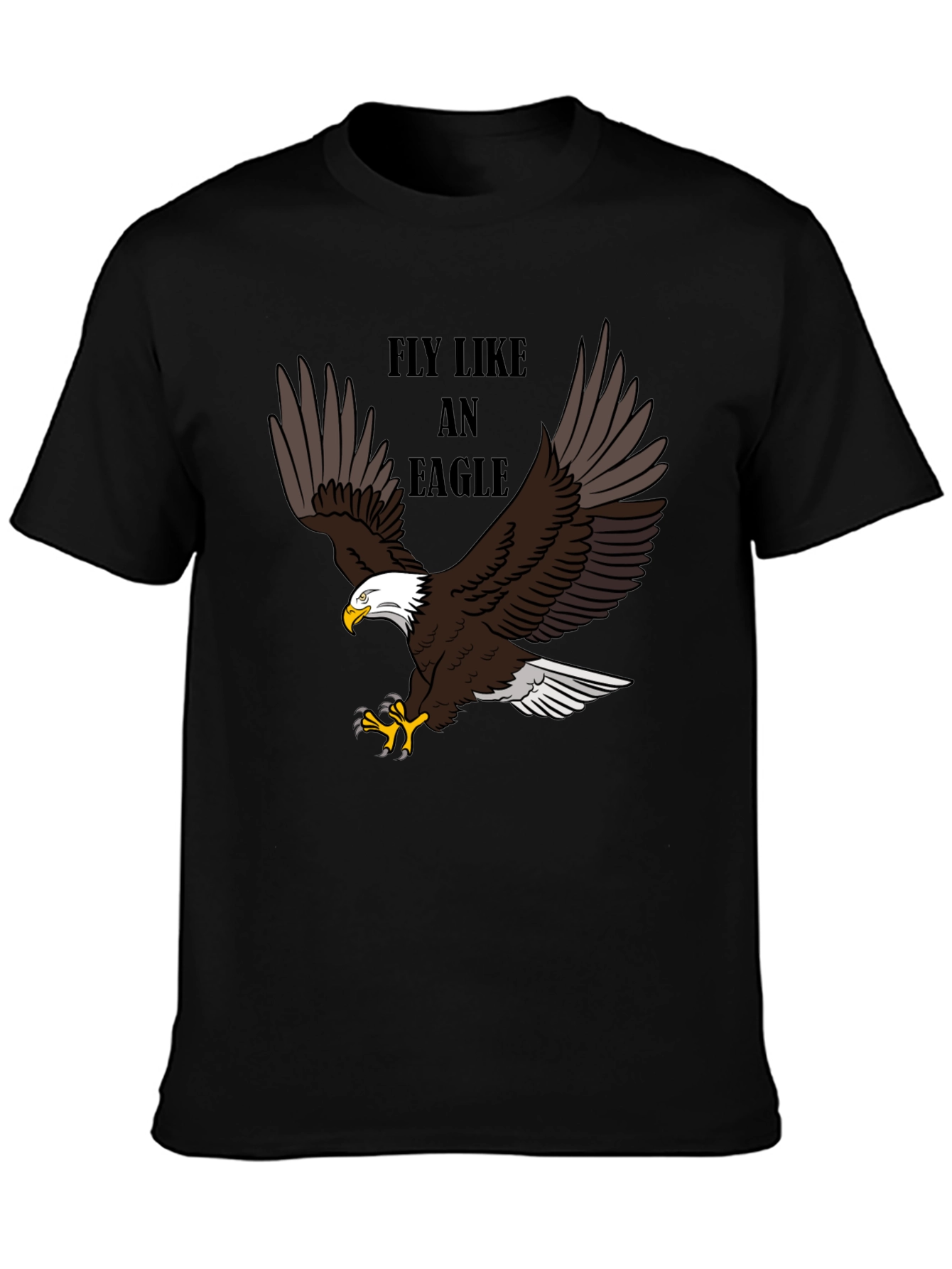 Fly Like An Eagle Graphic Tee - Black