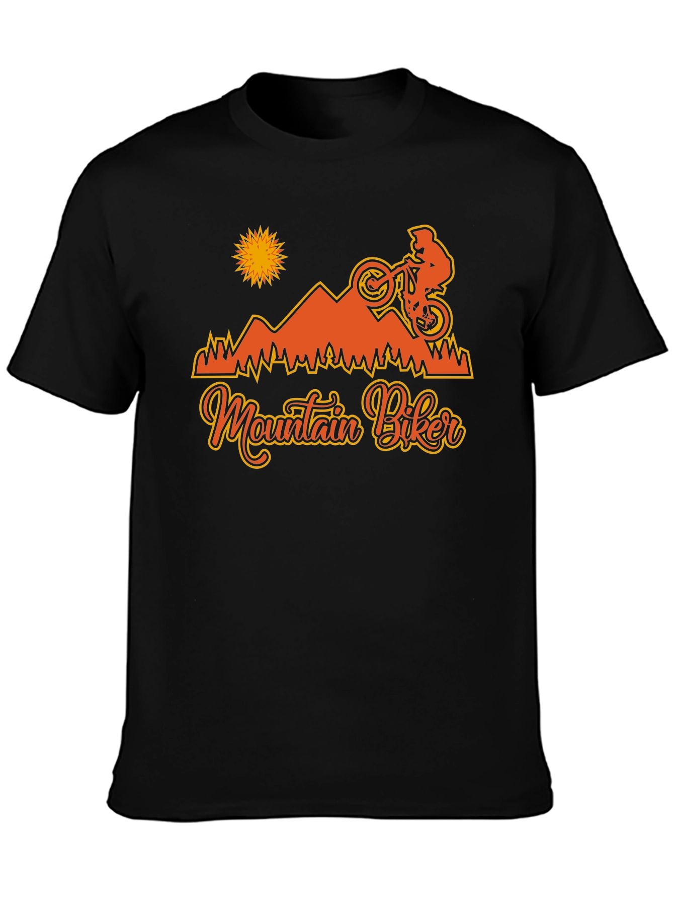 Mountain Biker Graphic Tee - Black