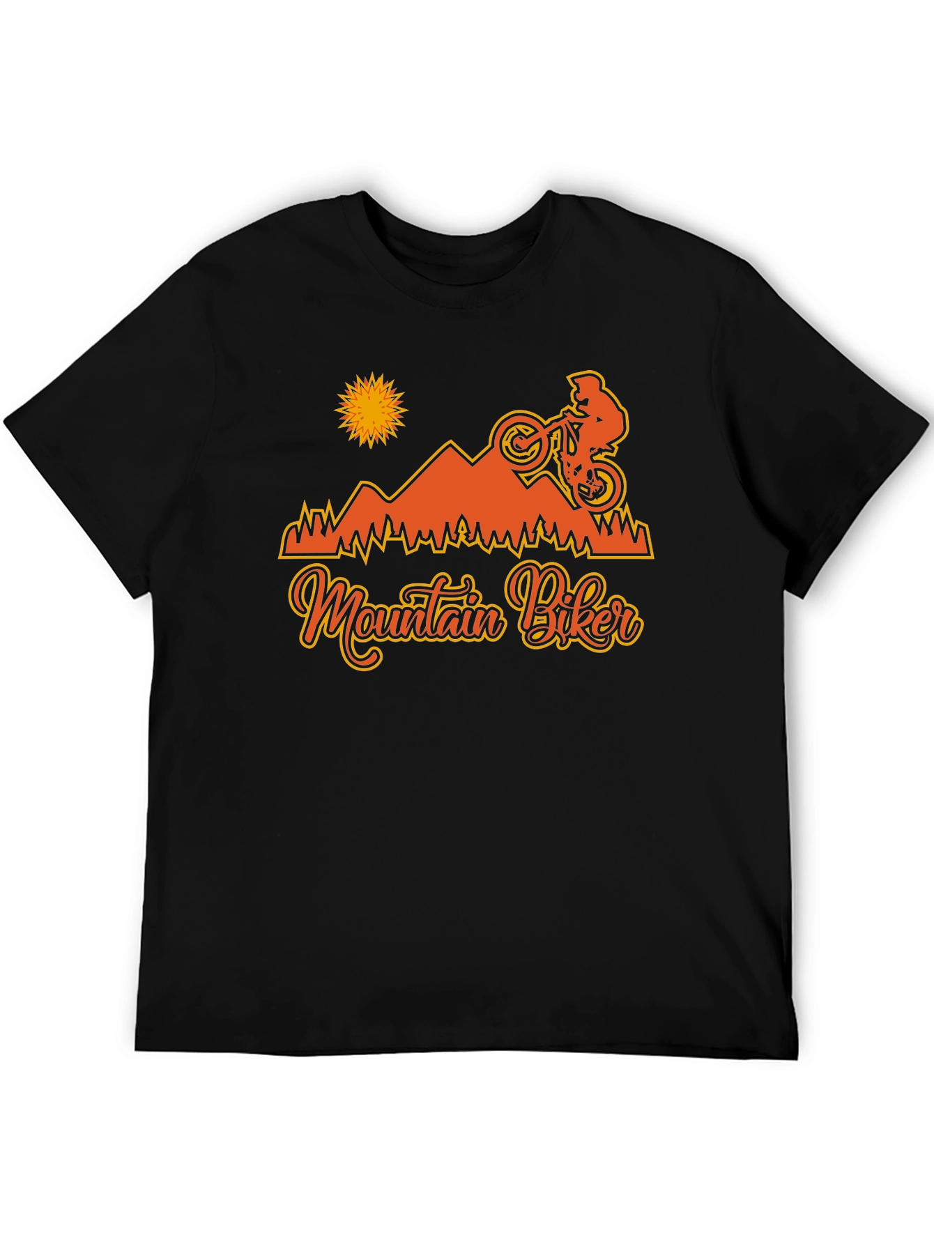 Mountain Biker Graphic Tee - Black