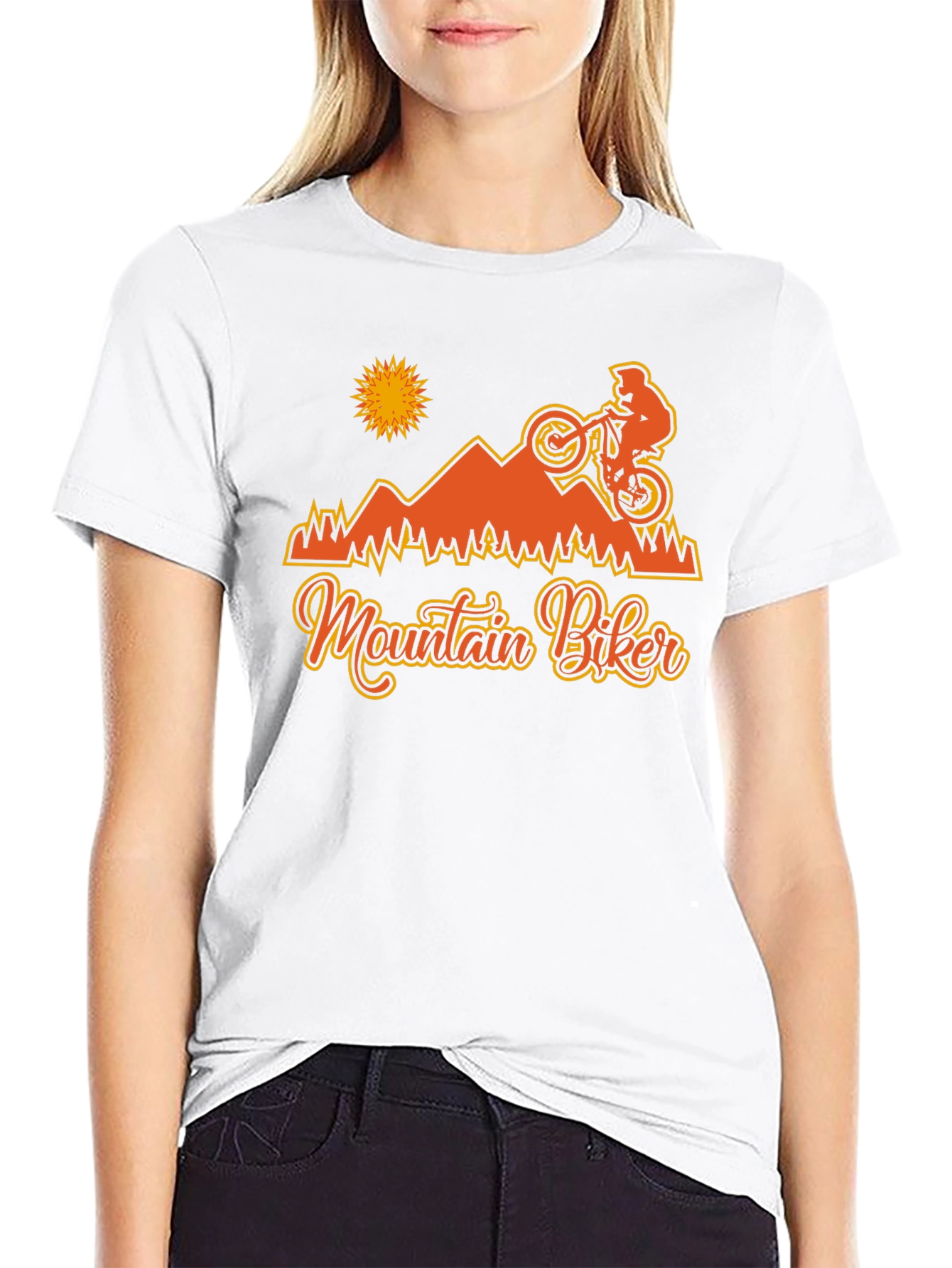 Mountain Biker Graphic Tee - Black