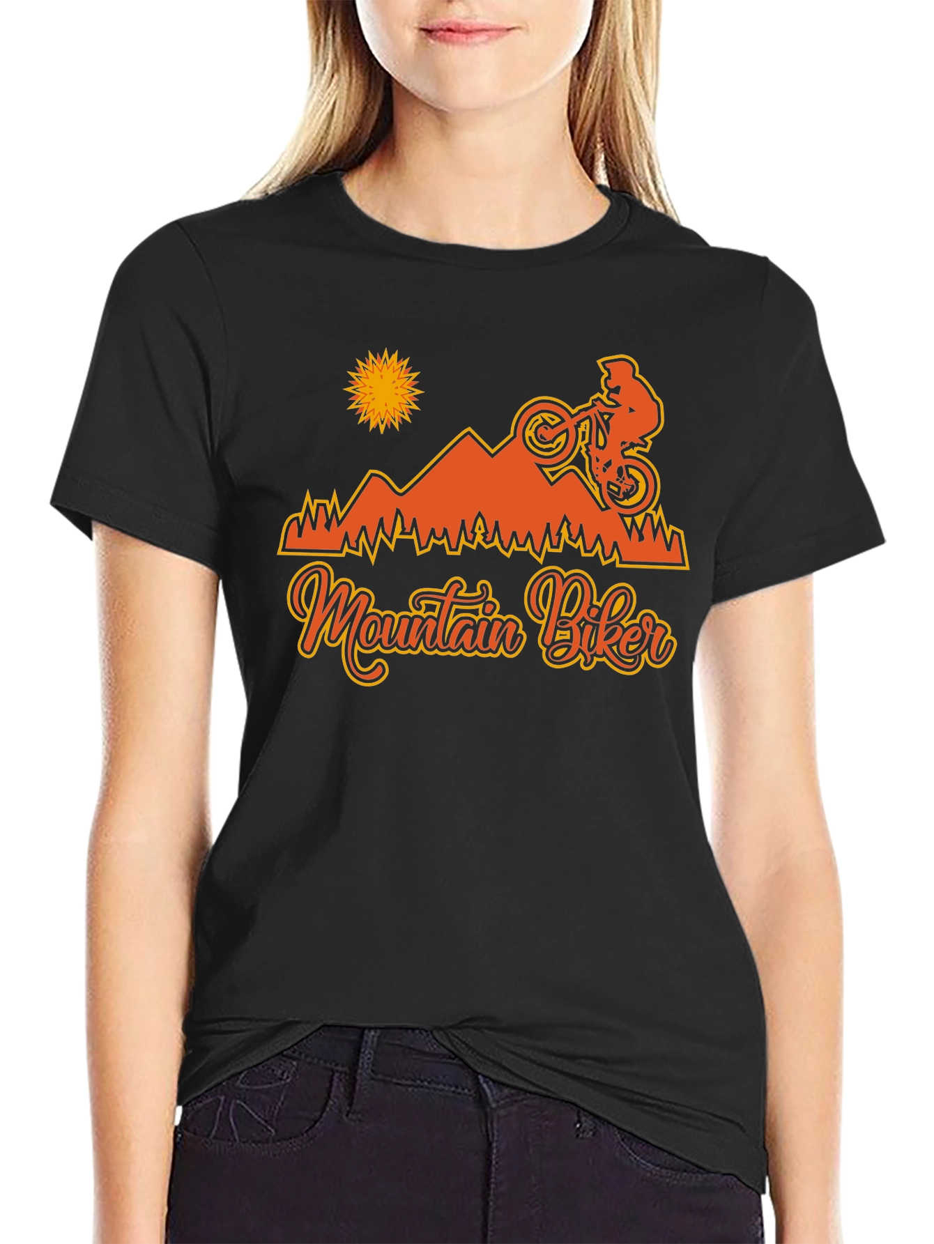 Mountain Biker Graphic Tee - Black