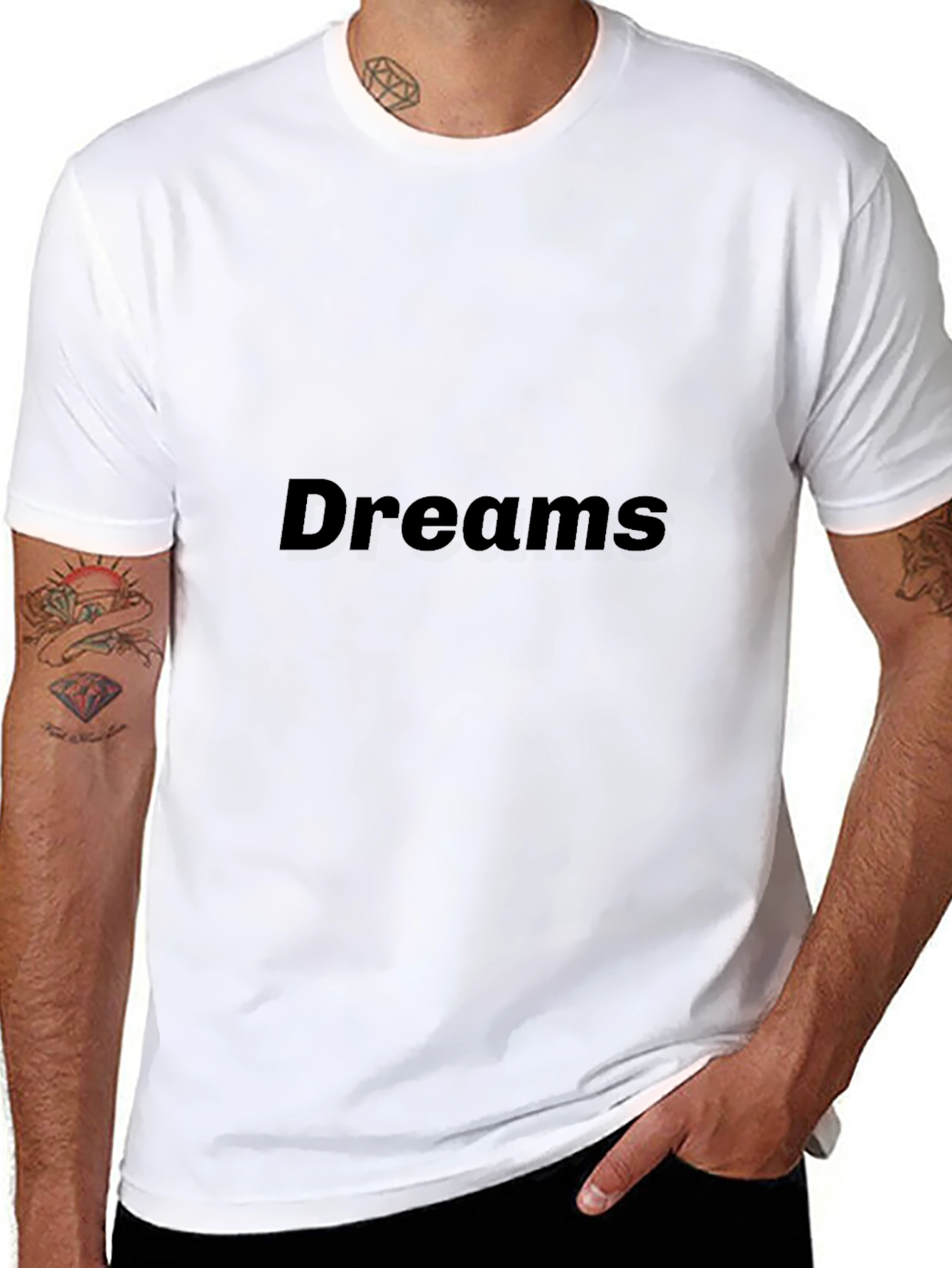 Dreams Black Graphic Tee - Stylish Comfort