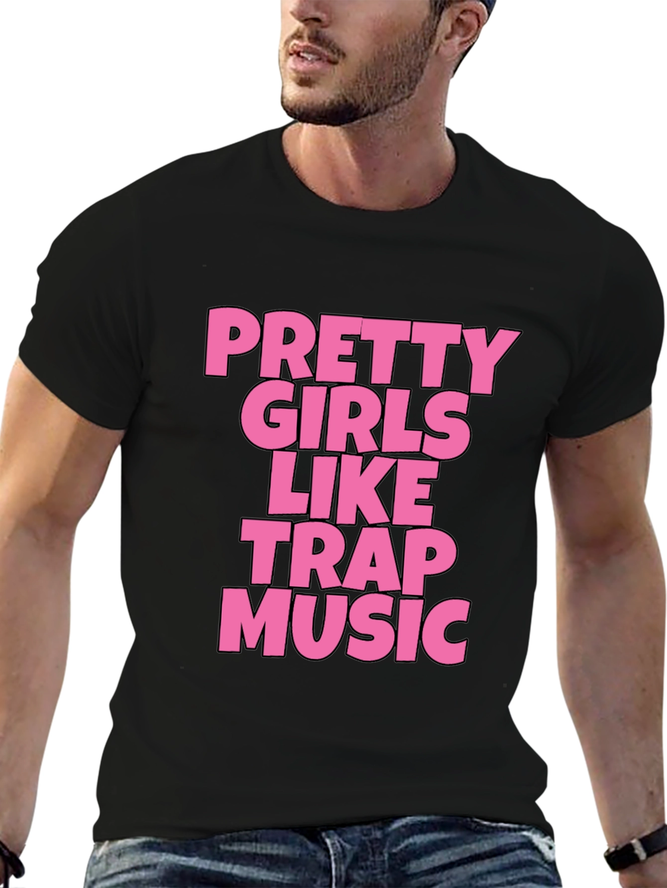 Pretty Girls Like Trap Music Black Graphic Tee