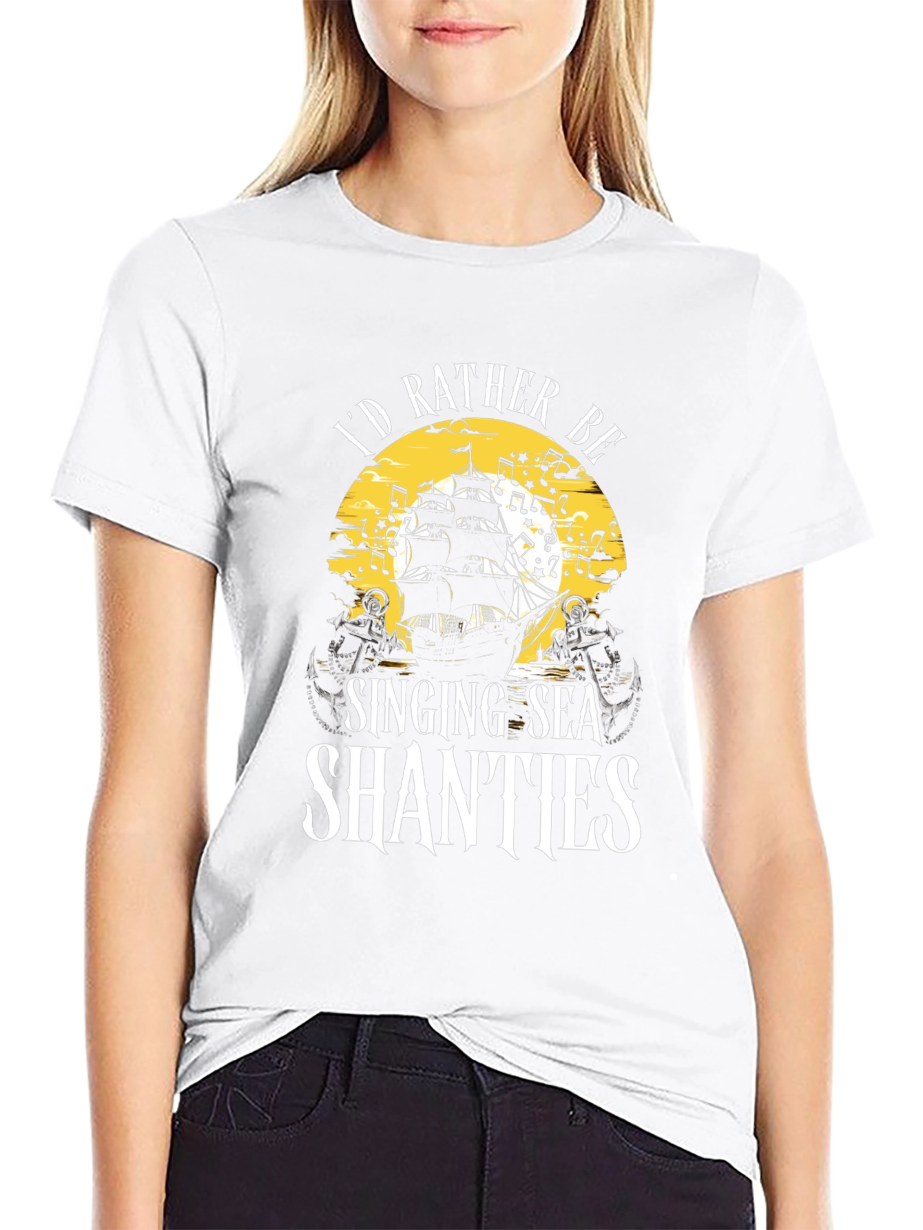 Singing Sea Shanties Black T-Shirt