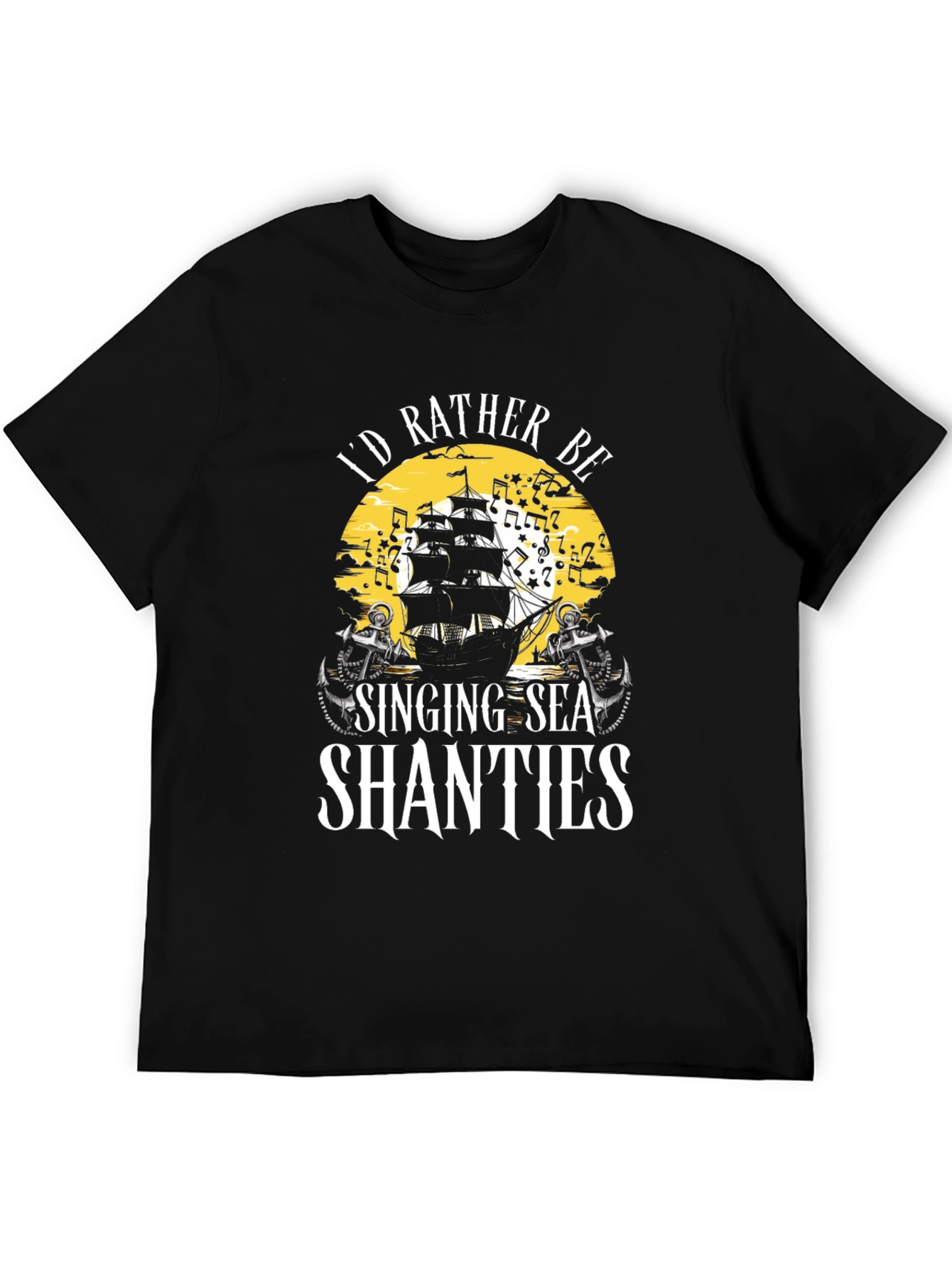 Singing Sea Shanties Black T-Shirt