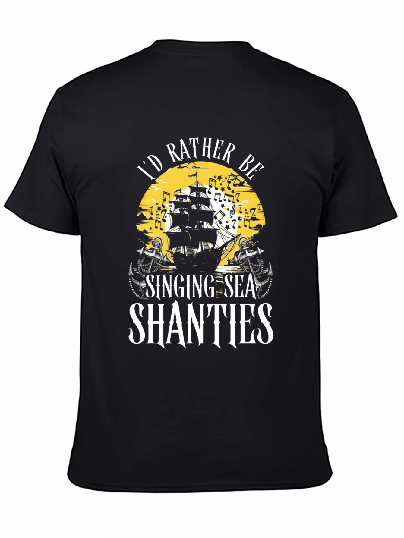 Singing Sea Shanties Black T-Shirt