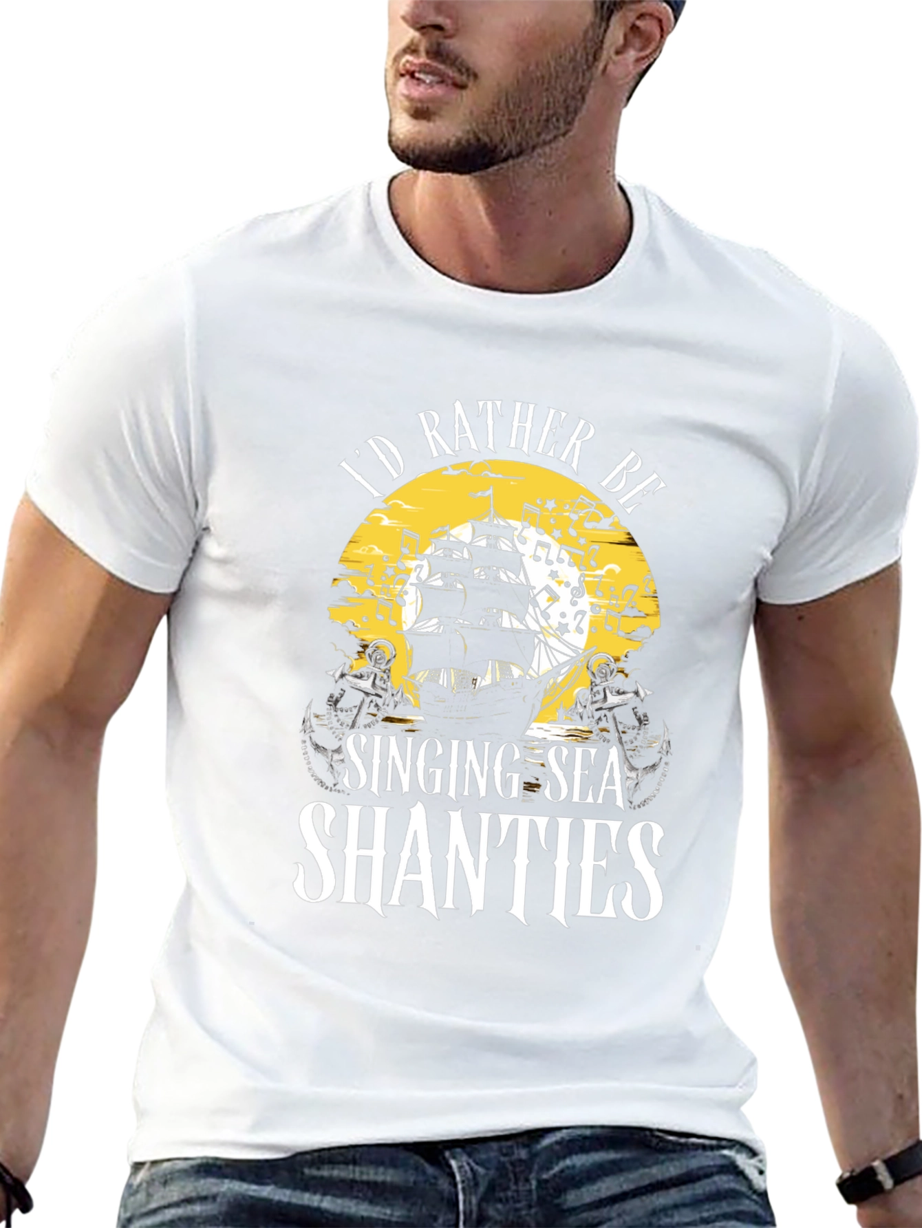 Singing Sea Shanties Black T-Shirt