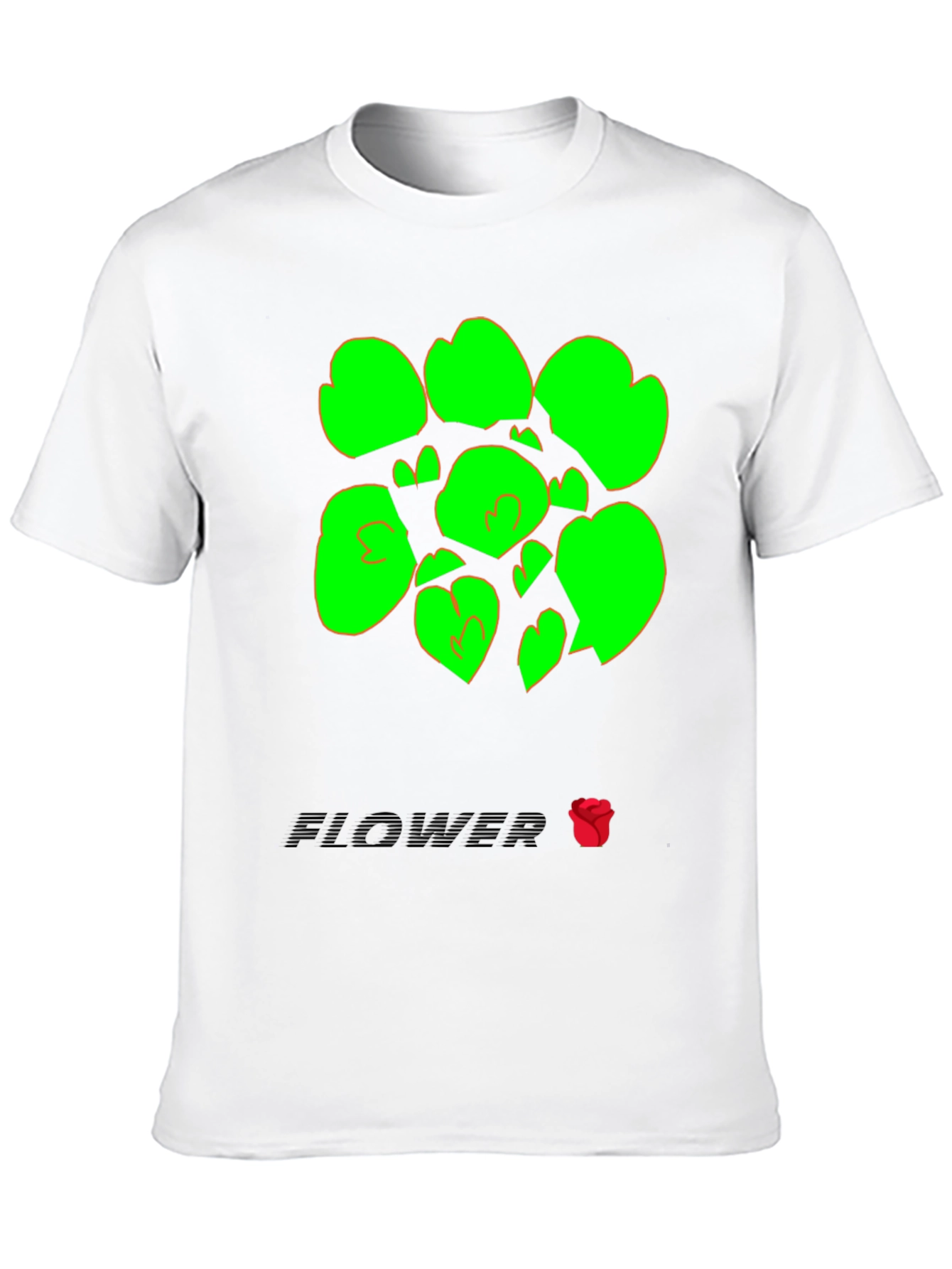 Abstract Flower Graphic Tee - Black