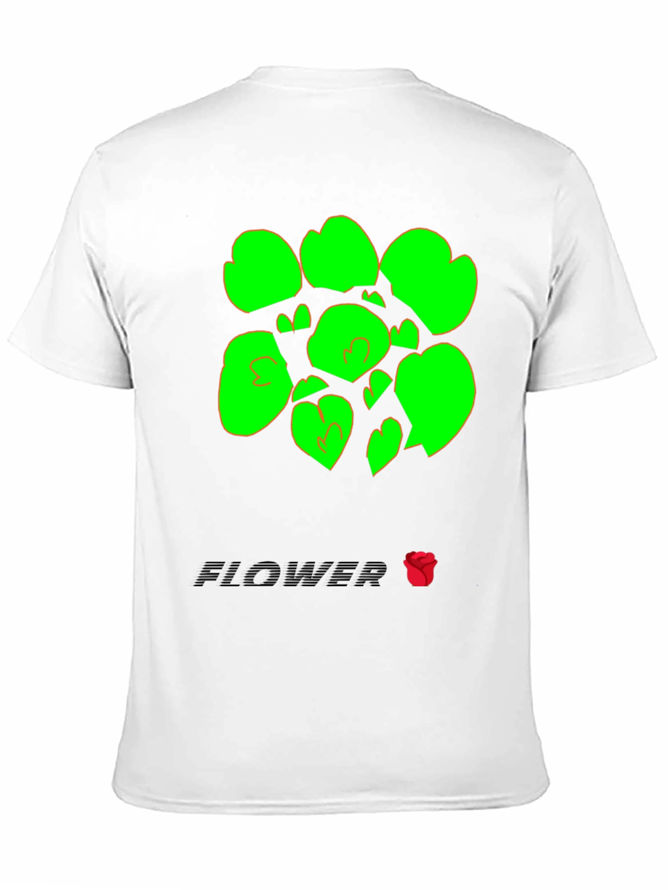 Abstract Flower Graphic Tee - Black
