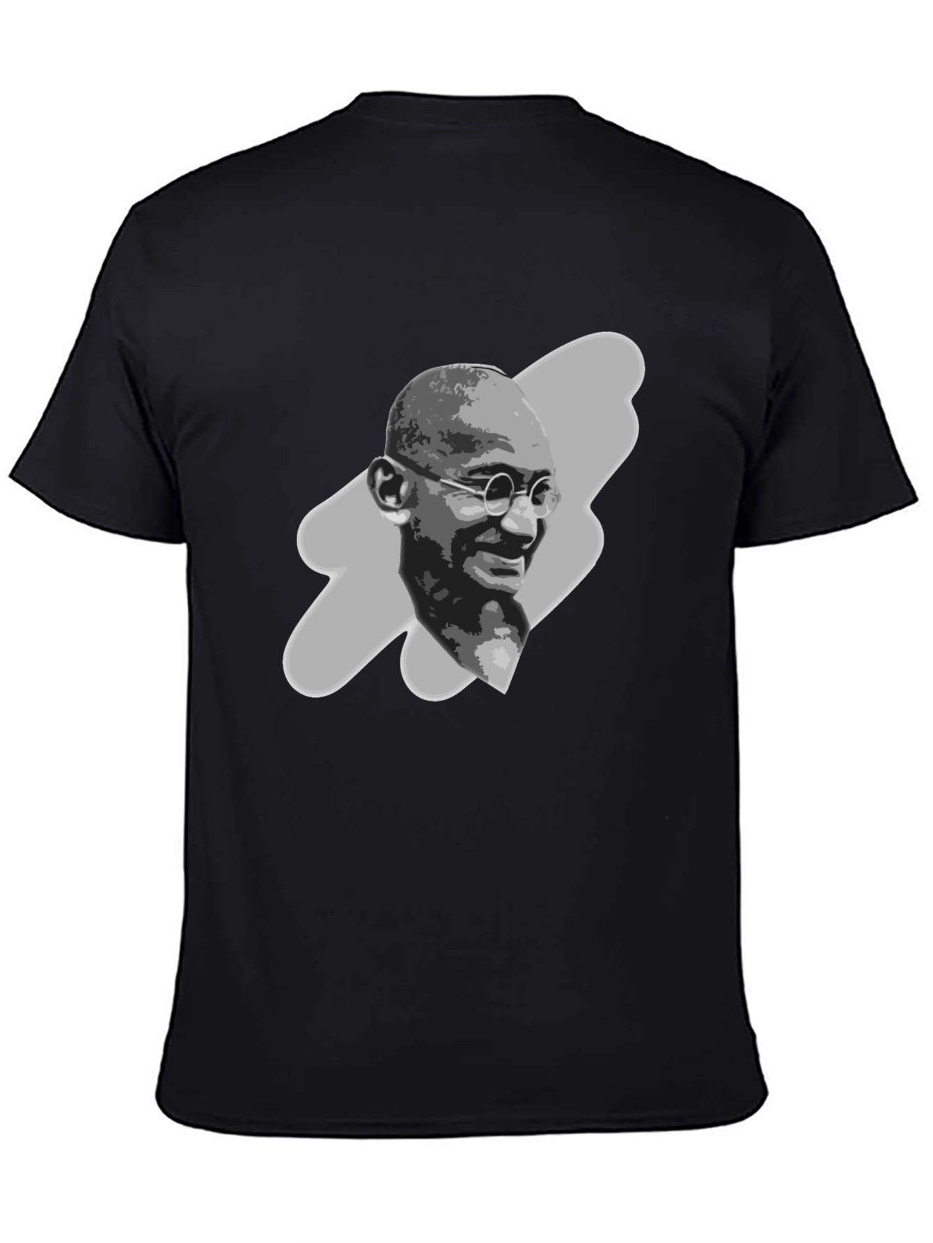 Gandhi Portrait Graphic Tee - Black T-Shirt