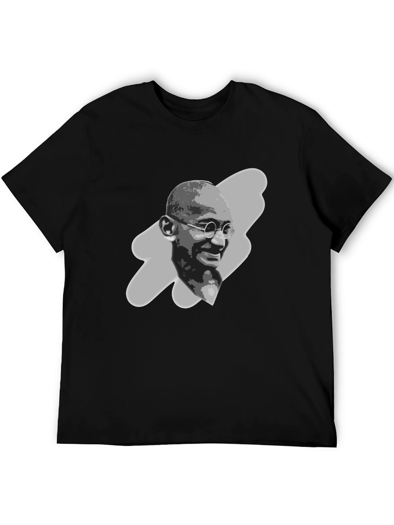 Gandhi Portrait Graphic Tee - Black T-Shirt