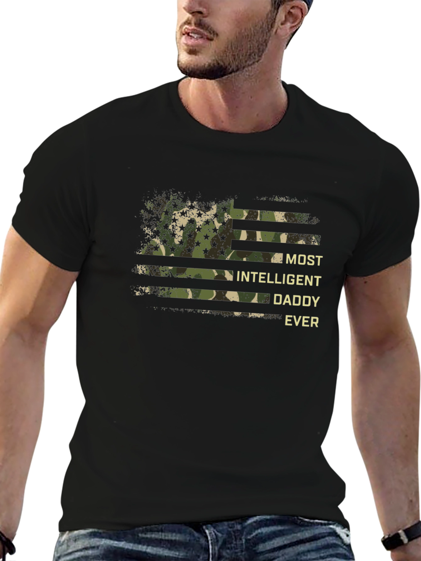 Most Intelligent Daddy Ever Camo T-Shirt
