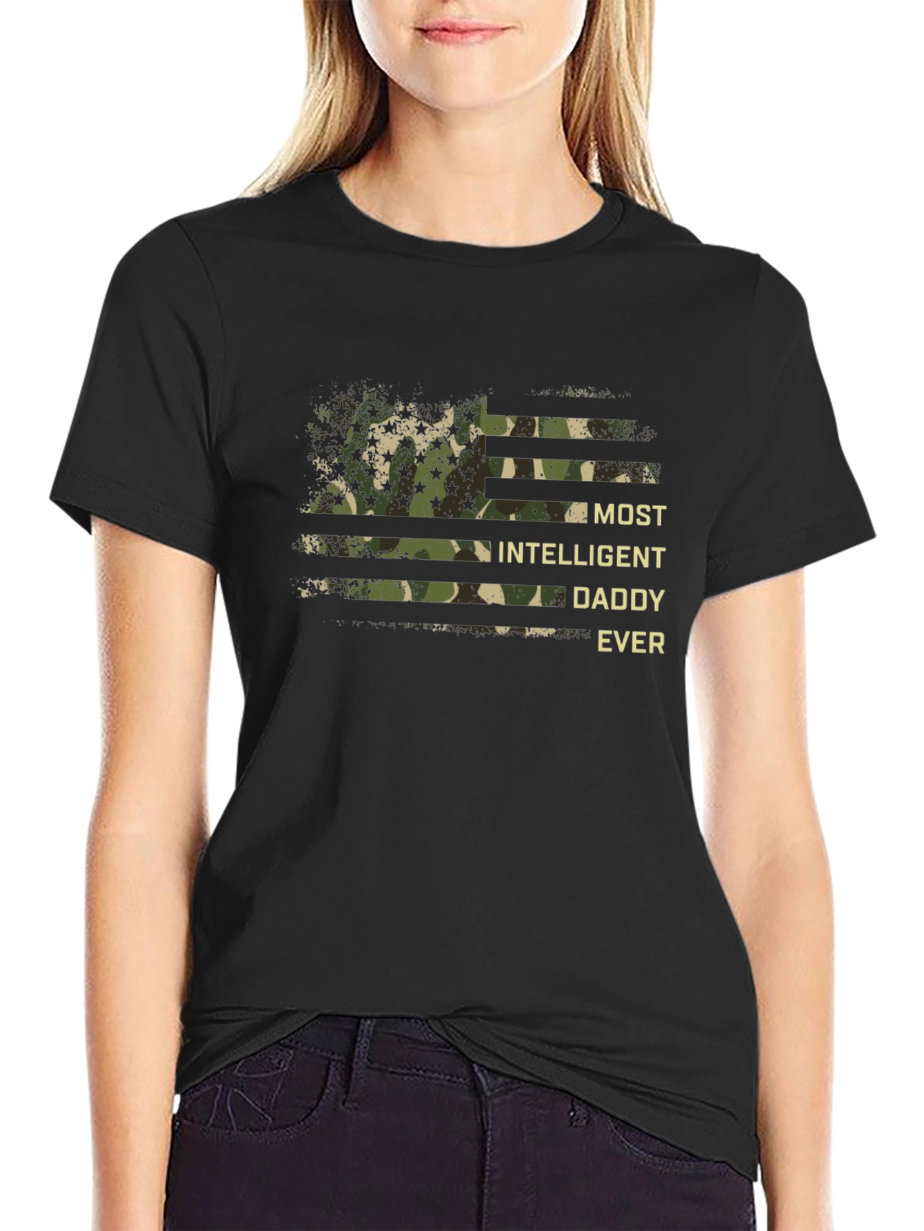 Most Intelligent Daddy Ever Camo T-Shirt