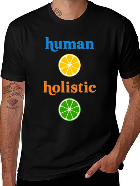 Human Holistic T-Shirt - Fruit Design Soft Cotton Blend