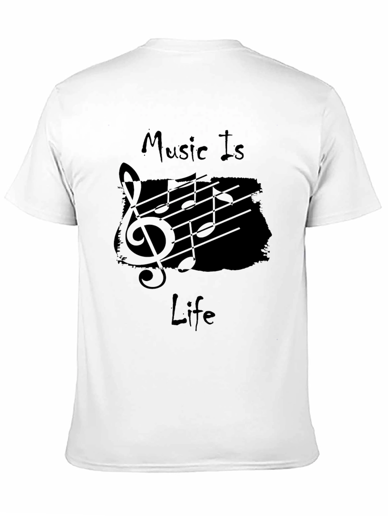 Music Is Life Black Graphic Tee