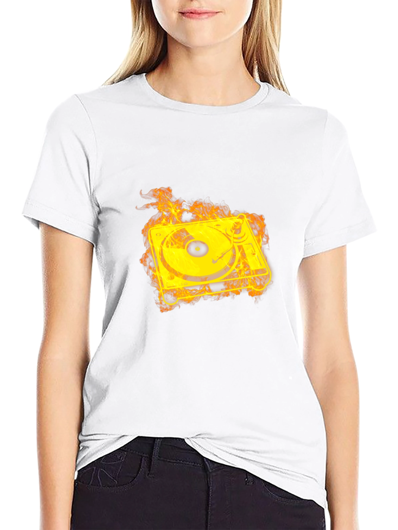 Fiery Turntable Graphic Tee - Black